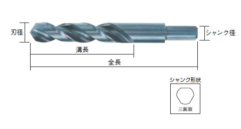 ＩＳＦ 軸細正宗ドリル １３型 ２２．０ｍｍ JDL-22.0(IS13-22.0)(13