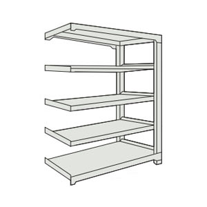 中量ボルトレス棚M3型(連結型・300kgタイプ・5段)1800×931×1210mm