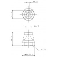浄水器用ホースニップル(10×6mm) 070-900の2枚目