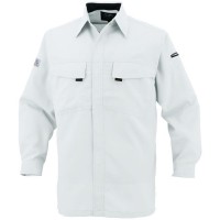 エコ・製品制電長袖シャツ シルバー 5L ※取寄品の1枚目