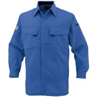 エコ・製品制電長袖シャツ ブルー LL ※取寄品の1枚目