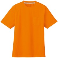 吸汗速乾半袖Tシャツ(ポケットあり) オレンジ S ※取寄品の1枚目