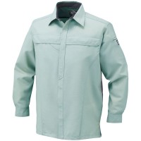 エコ・製品制電長袖シャツ グリーン 5L ※取寄品の1枚目
