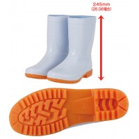 PVC長靴 ショートタイプ ホワイト 24.0cm ※取寄品の2枚目