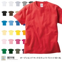 オープンエンド マックスウェイト Tシャツ XS～XL カラー 色番号02～45 取寄品の1枚目