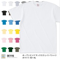 オープンエンド マックスウェイト Tシャツ XS～XL ホワイト 取寄品の1枚目