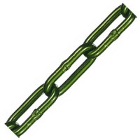 アルミカラーチェーン(グリーン)線径4×内長30×内巾6.5mm 1巻30m価格の1枚目