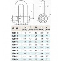 鉄JIS規格シャックル ユニクロメッキ(SB型) ピン径12mmの2枚目