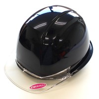 ひさし透明ヘルメット【370F-OT-C】（本体・紺）（ひさし・クリアー）スチロール入り【受注生産品】の1枚目