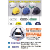 (在庫処分品)ひさし透明ヘルメット【370-OT-C】（本体・紺）（ひさし・クリアー）の2枚目