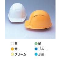 通気孔付FRPヘルメット 白 ワンタッチ内装付 ※受注生産品の2枚目