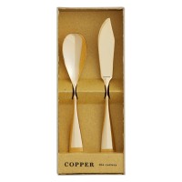 COPPER the cutlery アイスクリームスプーン&バターナイフ ペアセット ゴールド 取寄品の1枚目