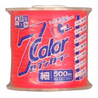 蛍光色ナイロン水糸セブンカラー ピンク 細 500mの1枚目