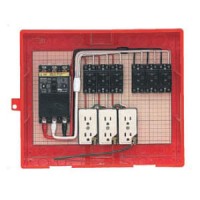 屋外電力用仮設ボックス(赤色)感度電流30mA RB-14AO4 (1個価格)の1枚目