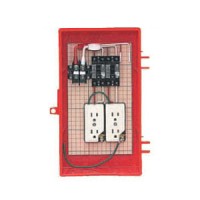 屋外電力用仮設ボックス(赤色)感度電流15mA RB-3AT 1個価格の1枚目