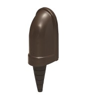 引込みカバー(小型タイプ・ラバーブッシング付)チョコレート (1組価格)の1枚目