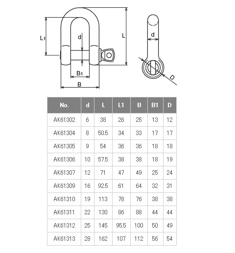 ピンシャックル316(鍛造)サイズ12 - 大工道具・金物の専門通販アルデ