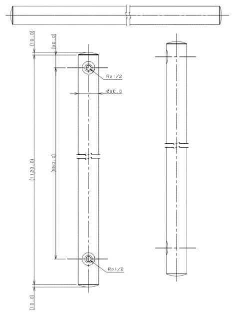 ステンレス水栓柱(丸型) 624-048 - 大工道具・金物の専門通販アルデ