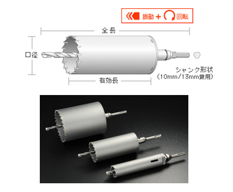 現品限り一斉値下げ！ コアドリル E&S(イーエス)振動用VCタイプ(SDS