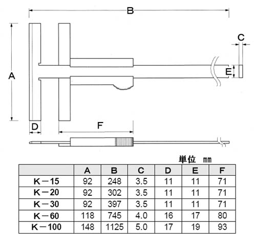 ケガキゲージ(普通型)600mm - 大工道具・金物の専門通販アルデ