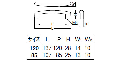 ラスカルハンドル 85mm 純金 1本価格 ※メーカー取寄品 - 大工道具