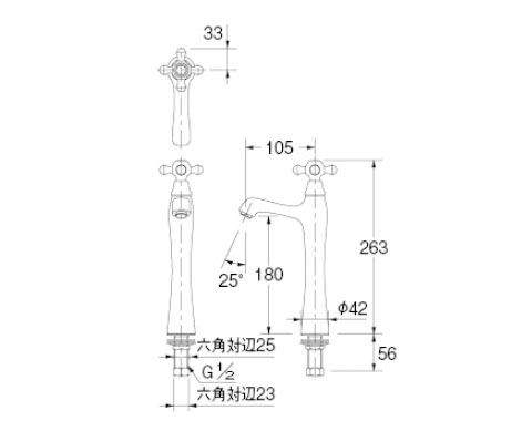 立水栓(トール)取付穴径22～27ミリ - 大工道具・金物の専門通販アルデ