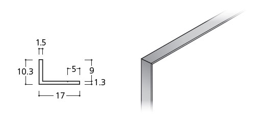 コーナー用アングル ステンカラー メーカー直送品 代引利用不可 個人宅