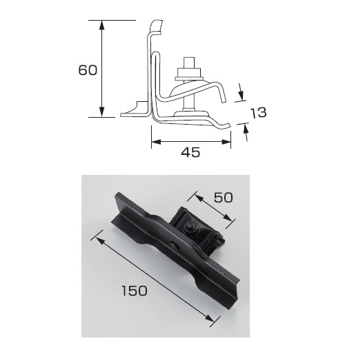 KUMO 平葺AT 150mm ステン304・ブラウン(1箱・60個価格) ※取寄品 白幡