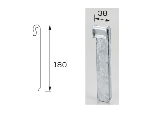 折版谷用一体式150用 L3-40用 鉄・ドブメッキ(1個価格) ※取寄品 - 大工