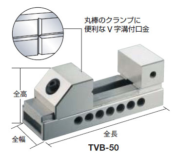 TRUSCO 精密バイス 50mm クイックシフト機能付 TVB-50-