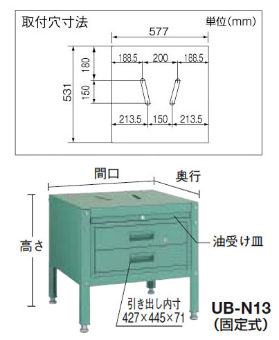 ボール盤台(固定式)577×531×560mm - 大工道具・金物の専門通販アルデ