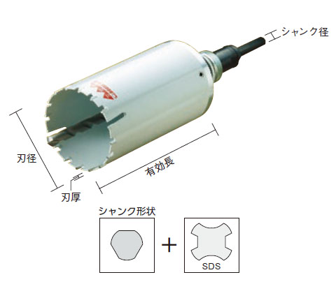 マルチ兼用コアドリル替刃 刃径38mm - 大工道具・金物の専門通販アルデ