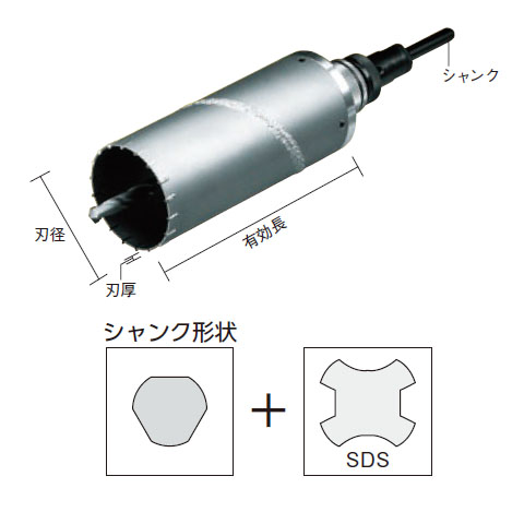 ドラゴンALC用コアドリル 刃径100mm - 大工道具・金物の専門通販アルデ