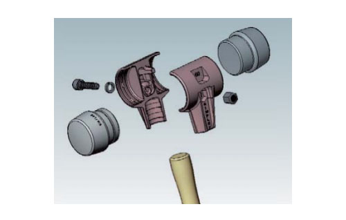 シンプレックス用ヘッド ポリエチレン(白) 頭径140mm ※取寄品 - 大工