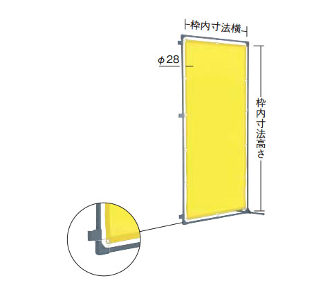 溶接遮光フェンス 1015型・接続 固定足タイプ 緑 - 大工道具・金物の