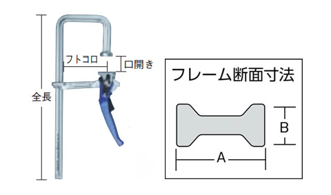 クランプマルチ深アゴ型ラチェットタイプ 開き300mm アゴの深さ - 大工