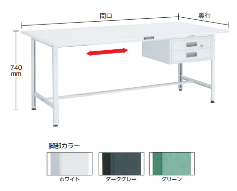 送料無料！！【トラスコ TRUSCO】トラスコ AE型作業台 900×750×H740 1