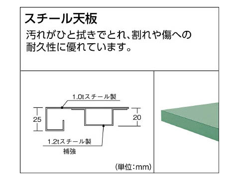 SAE型作業台 1800×750 3段キャビネット付 W色※メーカー直送品 車上渡し