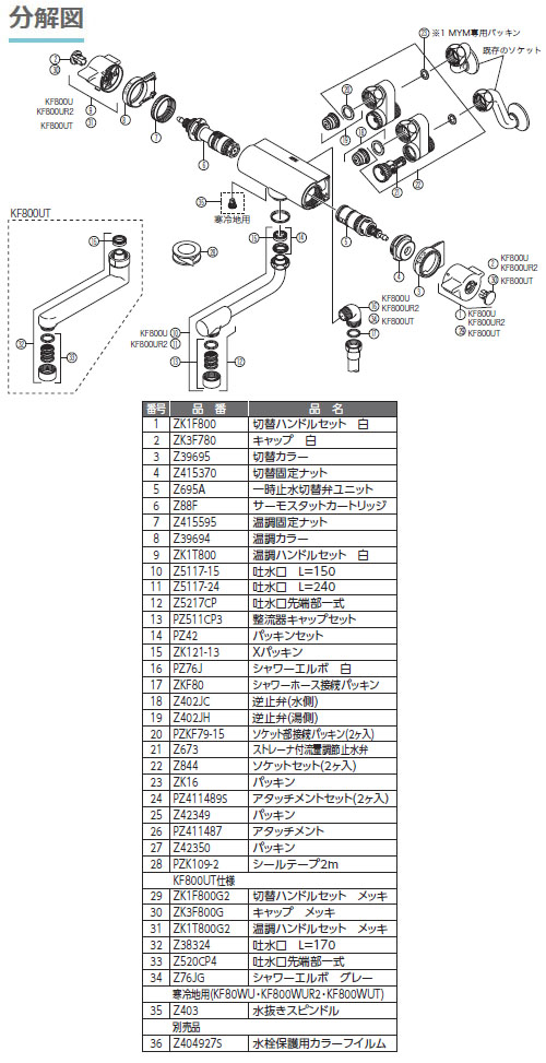 寒 取替用サーモシャワー ※取寄品 - 大工道具・金物の専門通販アルデ