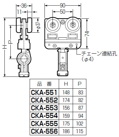 ケーブルカッシャー(アルミレール用)550型(CKA-555) 10個価格 - 大工