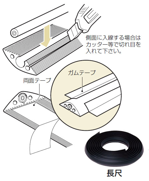 屋内外兼用ワゴンモール(ソフトタイプ)黄 1巻価格 - 大工道具・金物の