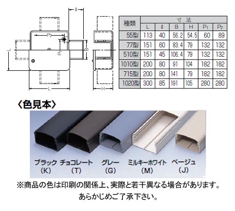 プラスチックダクト用 分岐ボックス 2方出l 1010型 1個価格 大工道具 金物の専門通販アルデ