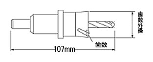 エビ超硬ホルソー 27mm - 大工道具・金物の専門通販アルデ