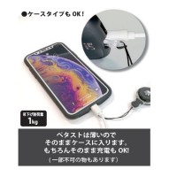 スマホペタスト 丸紐リストストラップ ダークグレー 取寄品の4枚目