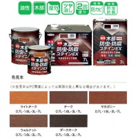 油性木部防虫・防腐ステインEX 0.7L ライトオーク 取寄品の2枚目