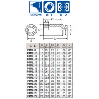 1/2 インパクトレンチ用ソケット ロングタイプ(12角)8mm ※取寄品の2枚目