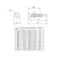 ドリルビス・ステンサラ 3.5×13mm 全ネジ プラケース入 1個(190本入)x10個セット 取寄品の2枚目