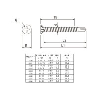 ドリルビス・鉄フレキ 3.5×19mm 全ネジ プラケース入 1P(170本入) 取寄品の2枚目