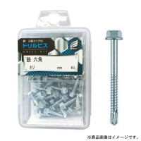 ドリルビス・鉄六角 半ネジ5×45mm ネジ長35mm プラケース入 1個(45本入)x10個セット 取寄品の1枚目