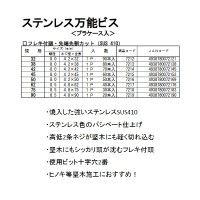 ステンレス万能ビス 4.2x45mm フレキ付頭 プラケース入 1ケース60本入の3枚目